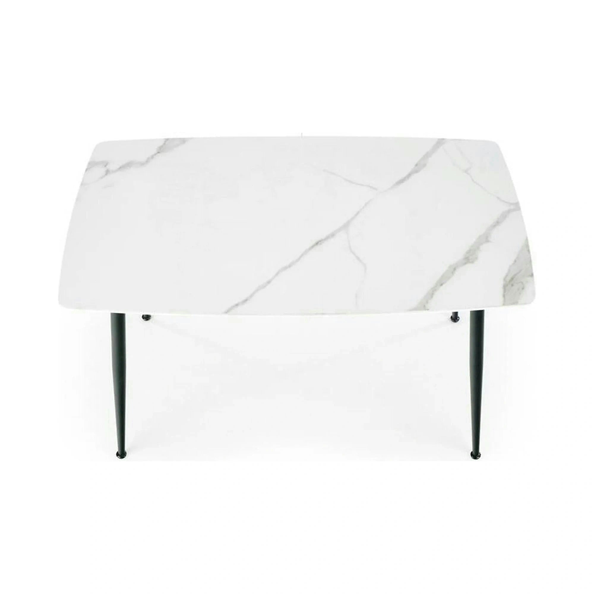 Masa MARCO, alb/negru, 120x70x77 cm