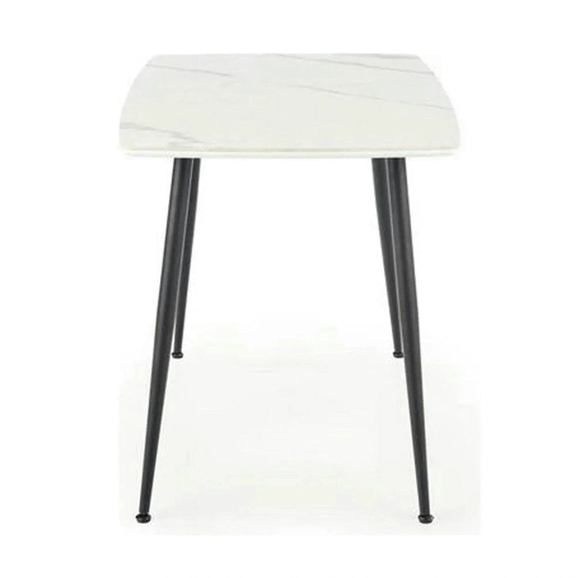 Masa MARCO, alb/negru, 120x70x77 cm