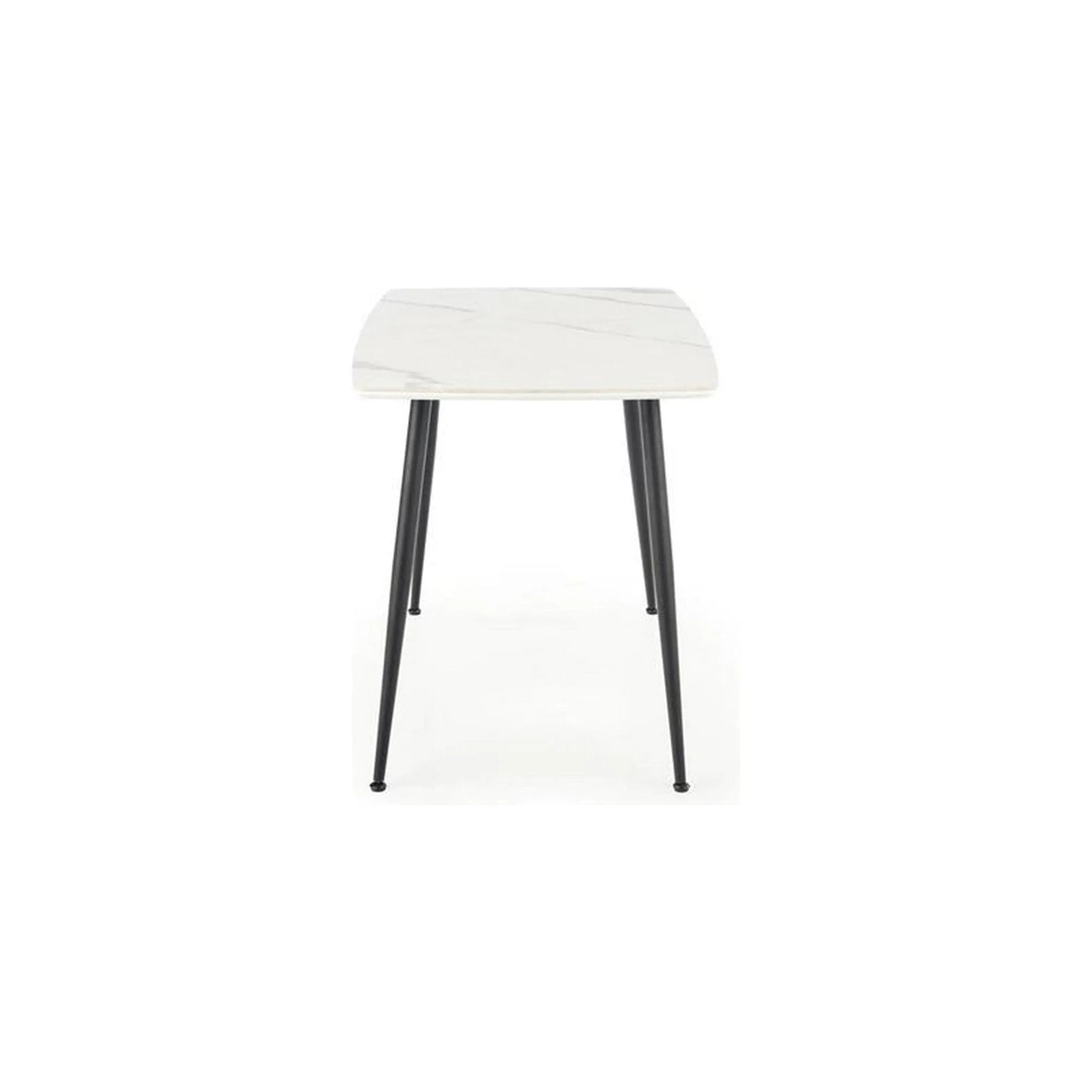 Masa MARCO, alb/negru, 120x70x77 cm