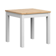 Masa MAREN, stejar artisan/alb, PAL laminat/lemn, 80x80x77 cm