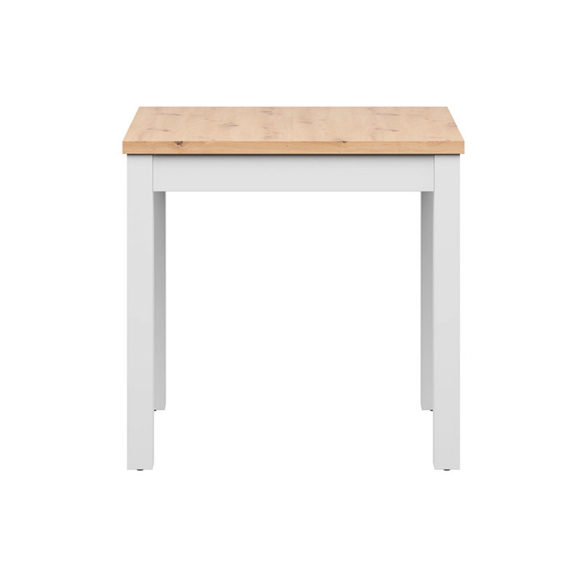 Masa MAREN, stejar artisan/alb, PAL laminat/lemn, 80x80x77 cm