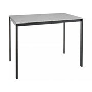 Masa MARIO, alb cu efect de marmura/negru, 100x60x75 cm