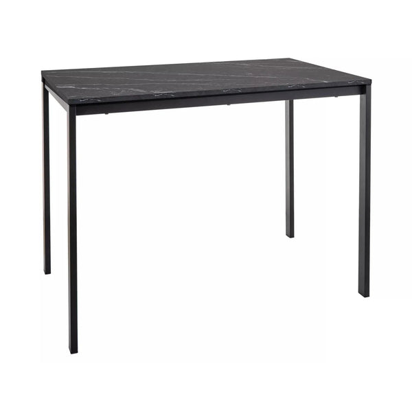 Masa MARIO, negru cu efect de marmura, 100x60x75 cm
