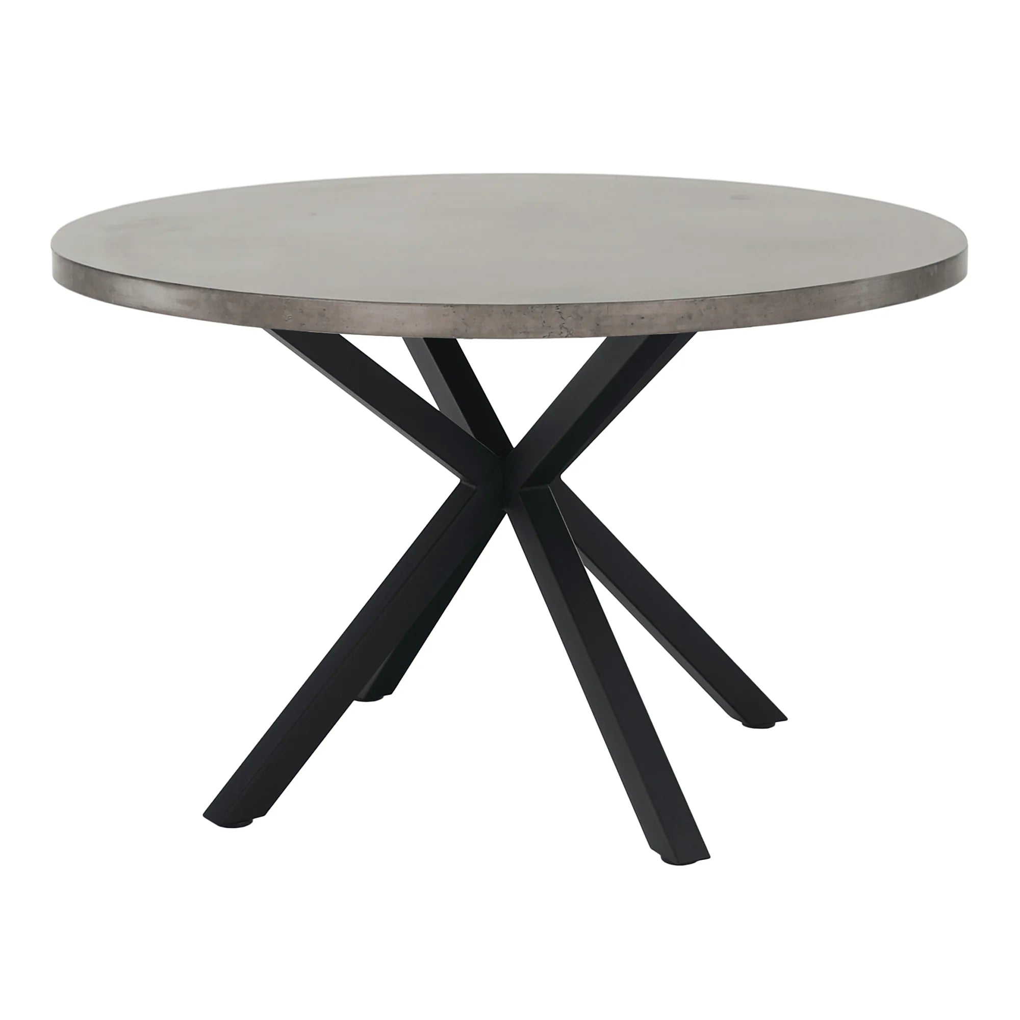 Masa MEDOR, gri carbon/negru, 120x120x76 cm