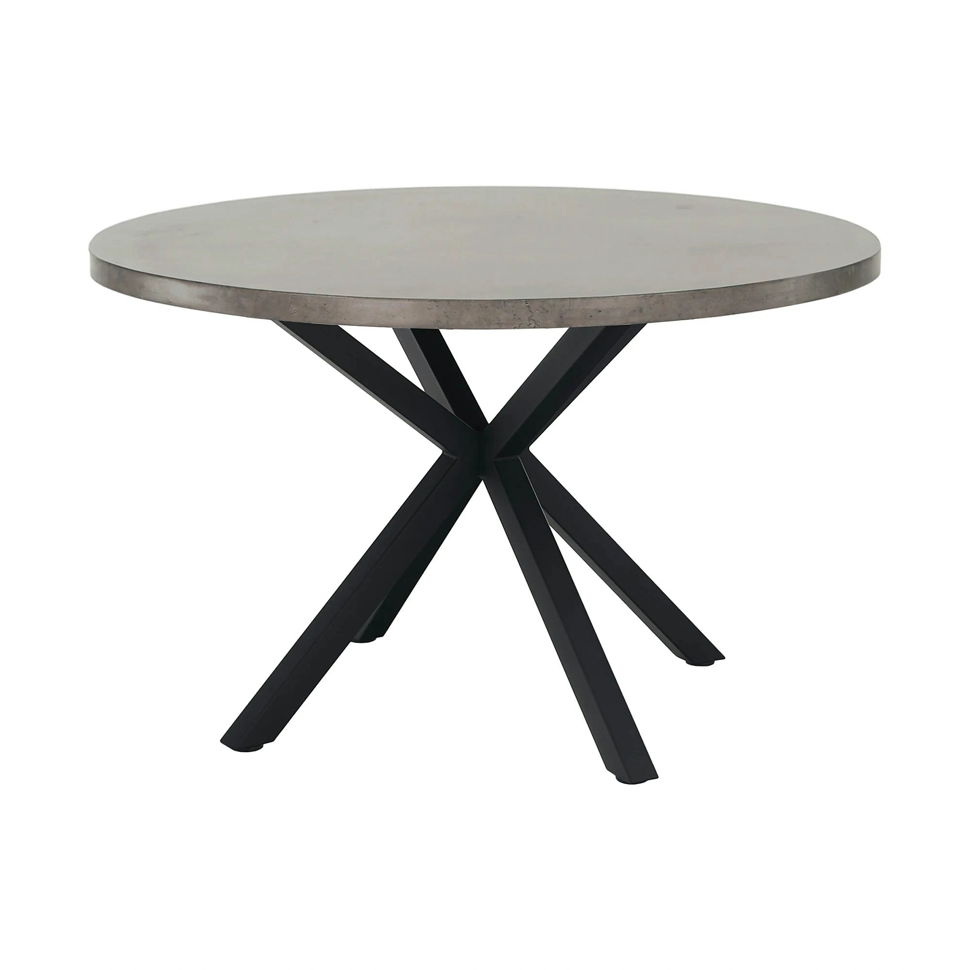Masa MEDOR, gri carbon/negru, 120x120x76 cm