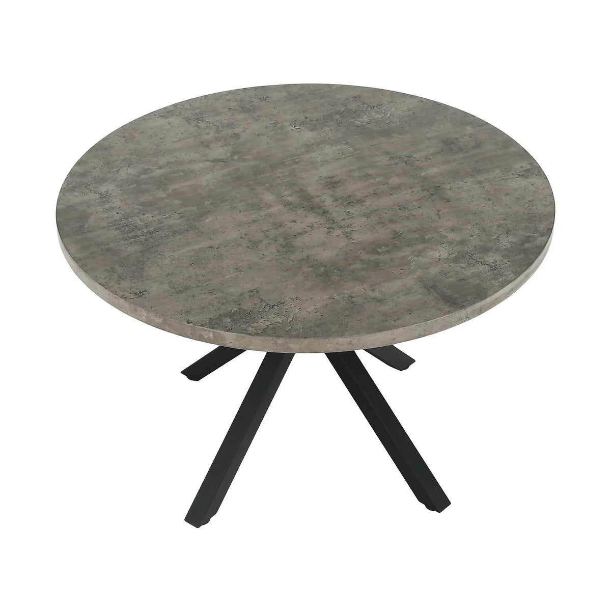 Masa MEDOR, gri carbon/negru, 120x120x76 cm