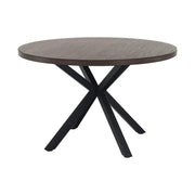 Masa MEDOR, stejar inchis/negru, 120x120x76 cm