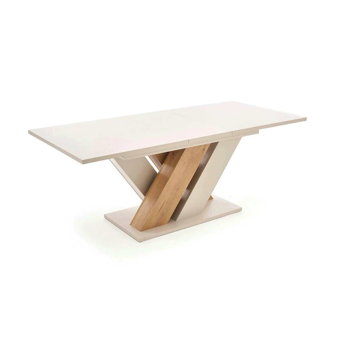 Masa moderna bucatarie BRANDON, casmir/stejar, PAL laminat, 160/200x90x77 cm
