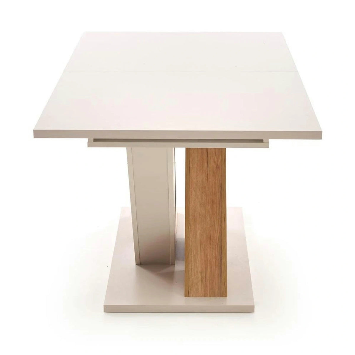Masa moderna bucatarie BRANDON, casmir/stejar, PAL laminat, 160/200x90x77 cm