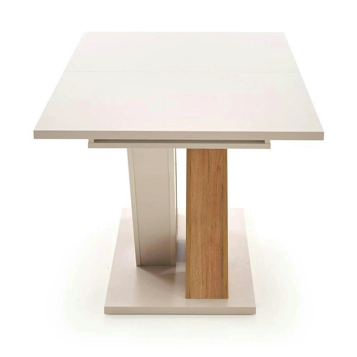 Masa moderna bucatarie BRANDON, casmir/stejar, PAL laminat, 160/200x90x77 cm