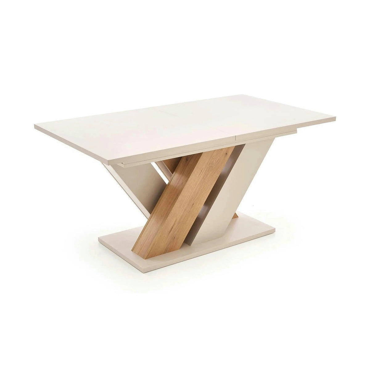 Masa moderna bucatarie BRANDON, casmir/stejar, PAL laminat, 160/200x90x77 cm