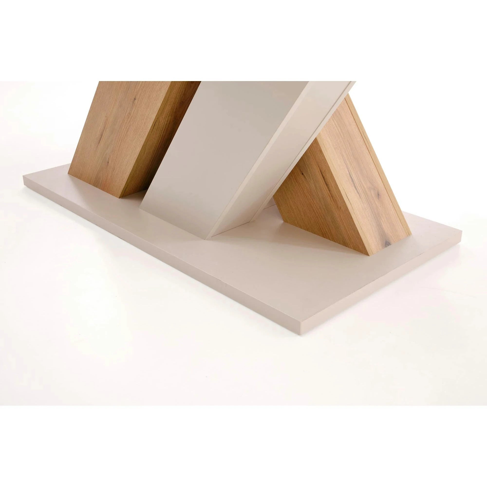 Masa moderna bucatarie BRANDON, casmir/stejar, PAL laminat, 160/200x90x77 cm