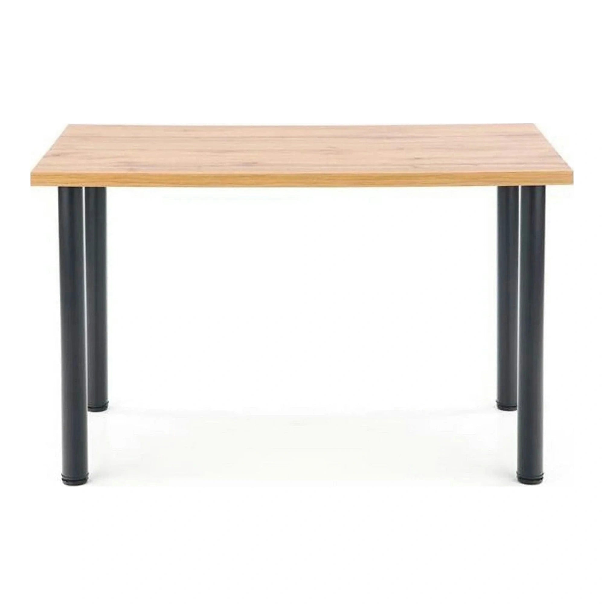 Masa MODEX 2, stejar/negru, PAL/otel, 120x68x75 cm
