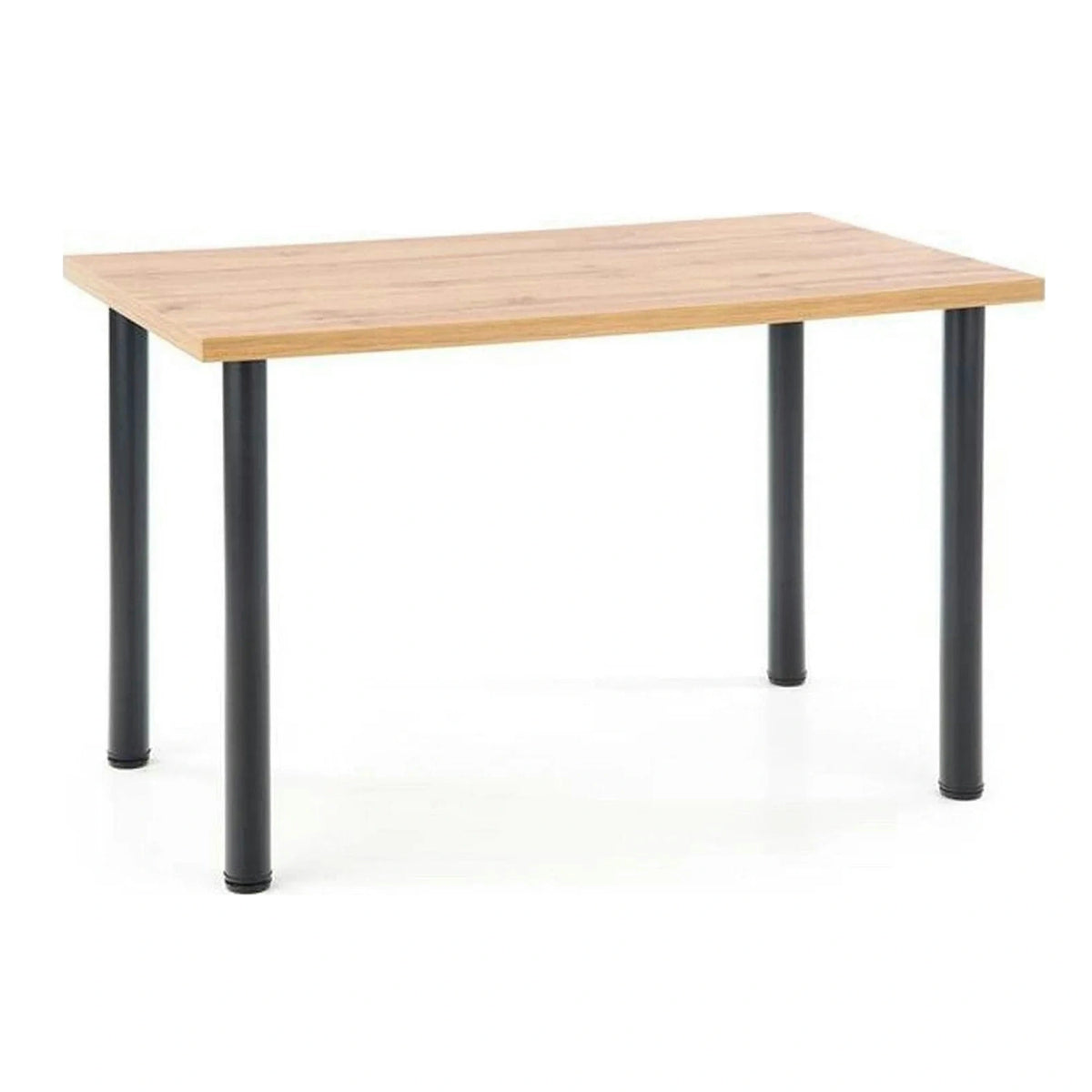 Masa MODEX 2, stejar/negru, PAL/otel, 120x68x75 cm
