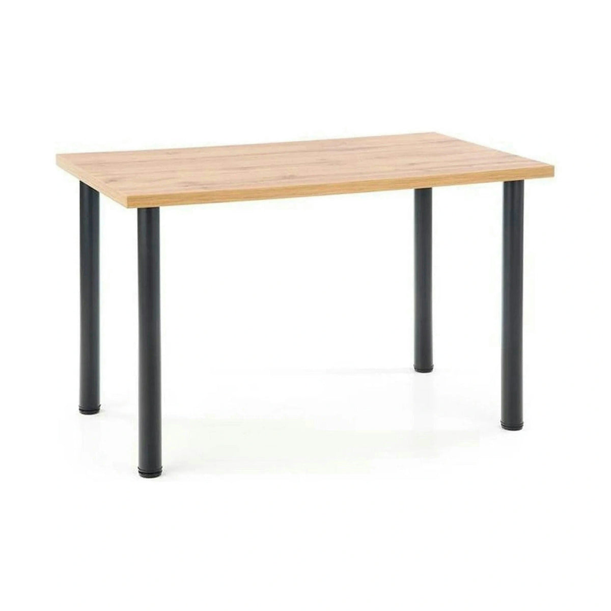 Masa MODEX 2, stejar/negru, PAL/otel, 120x68x75 cm