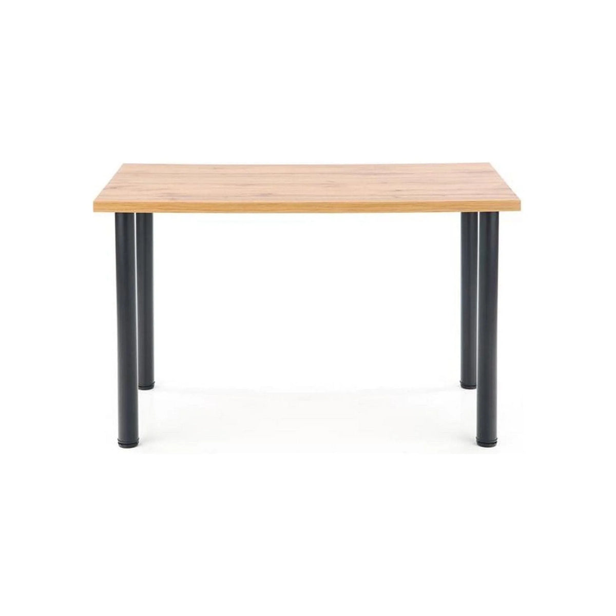 Masa MODEX 2, stejar/negru, PAL/otel, 120x68x75 cm