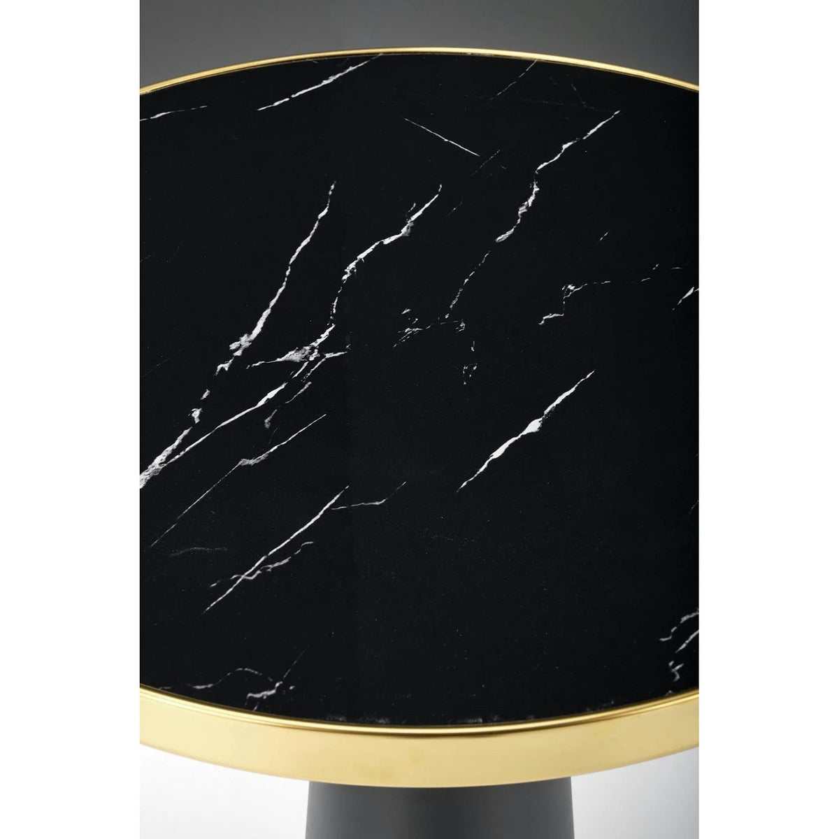 Masa MOLINA, negru/auriu, 59x74 cm