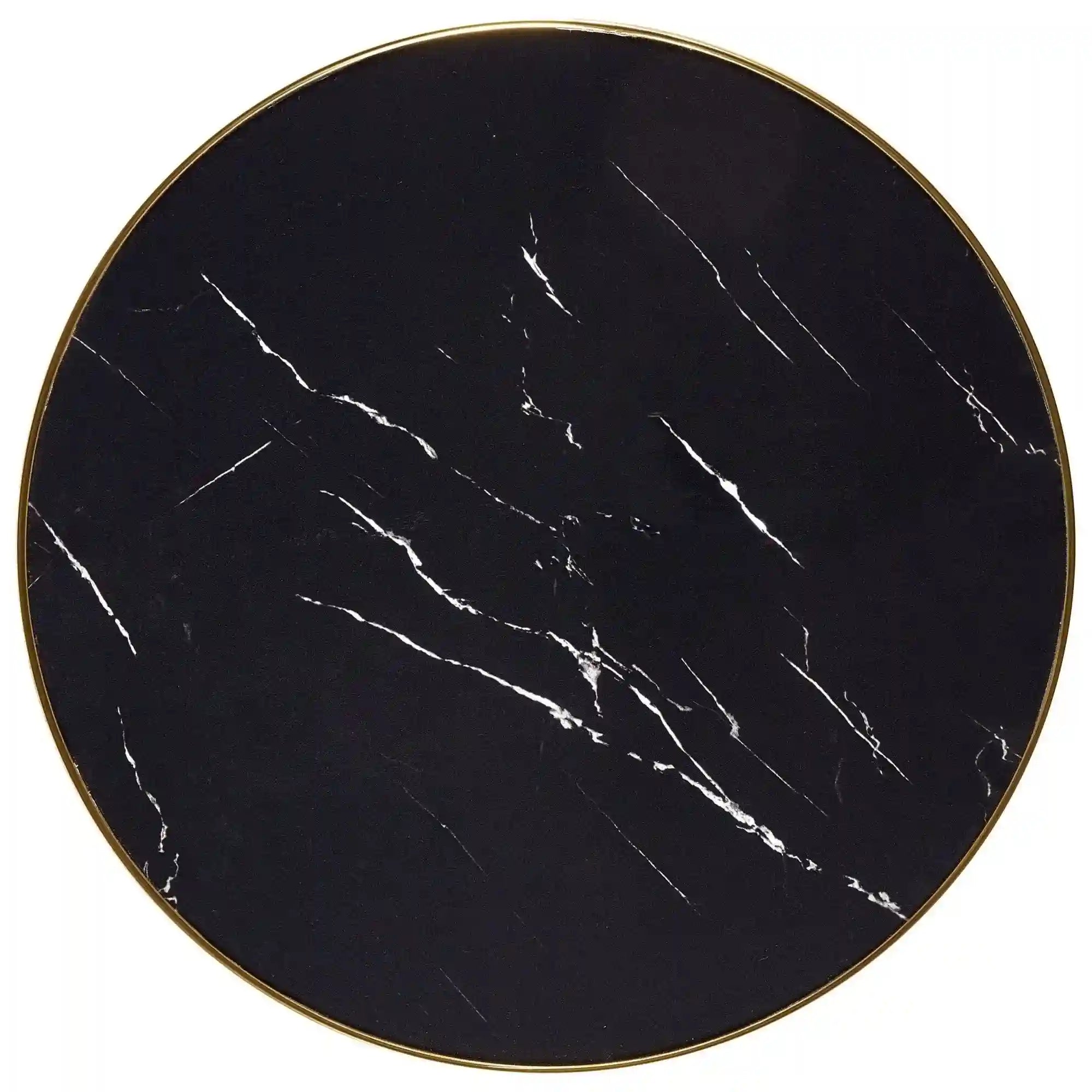 Masa MOLINA, negru/auriu, 59x74 cm