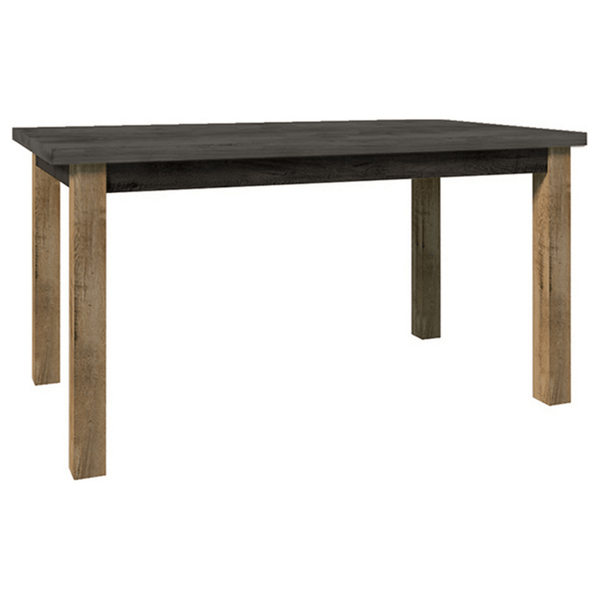 Masa MONTANA STW, gri inchis/stejar lekfas inchis, PAL melaminat, 160/203x90x82 cm