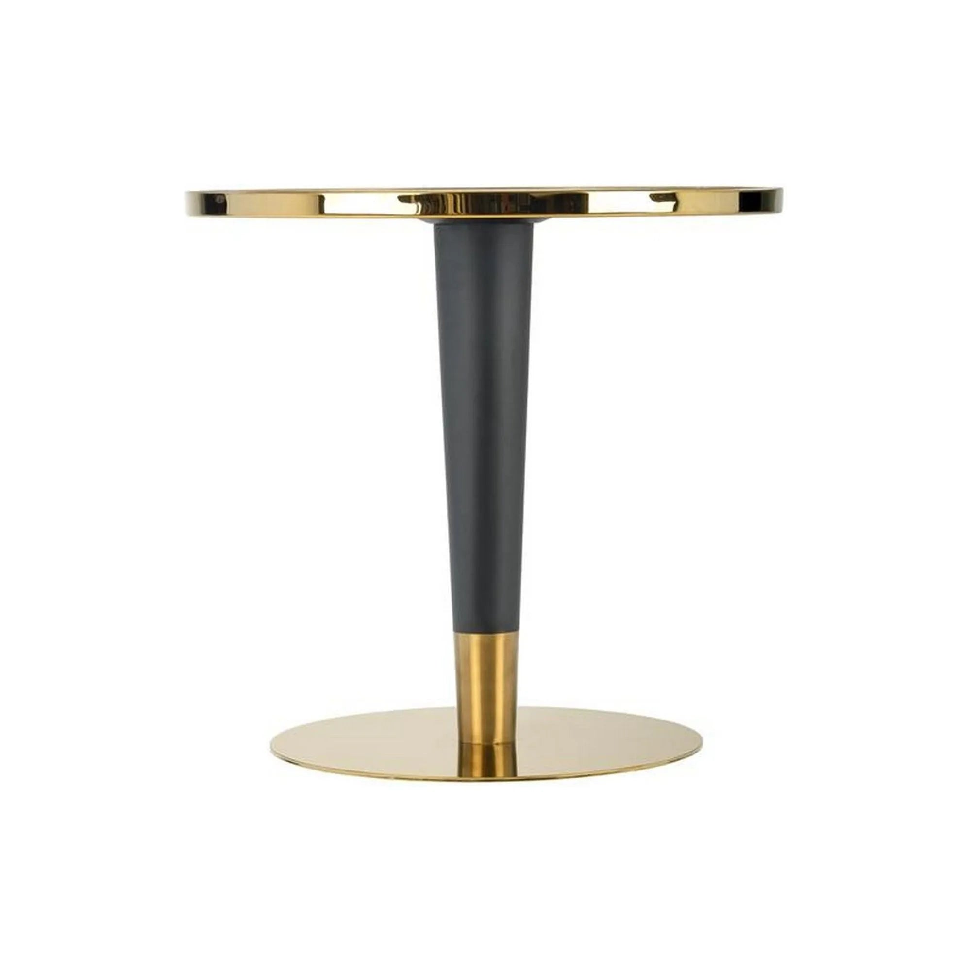 Masa MORATA, alb/negru/auriu, 79x74 cm