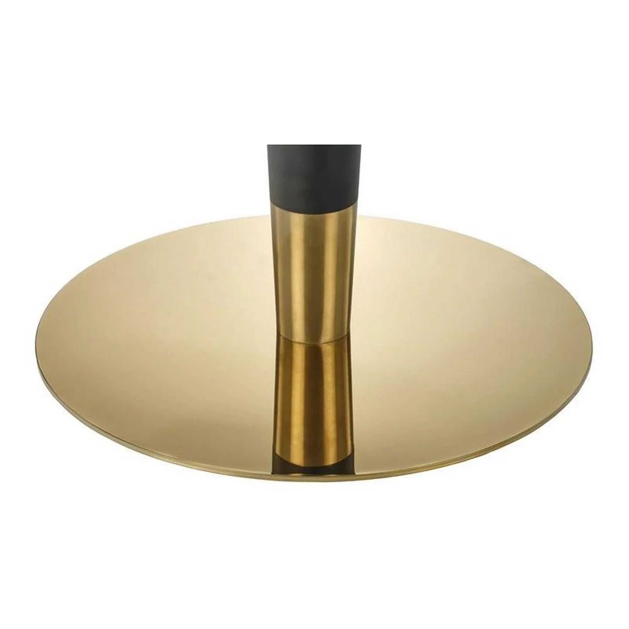 Masa MORATA, alb/negru/auriu, 79x74 cm