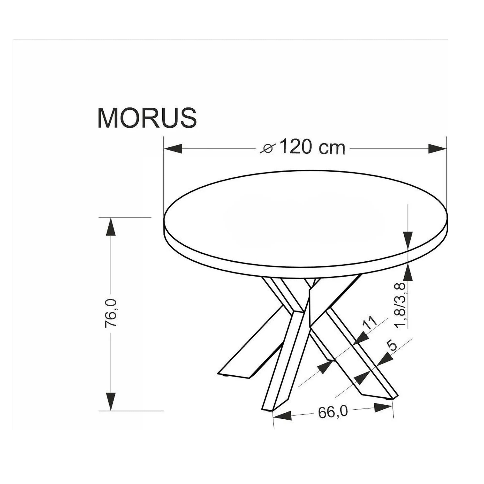 Masa MORUS, stejar, 120x75 cm