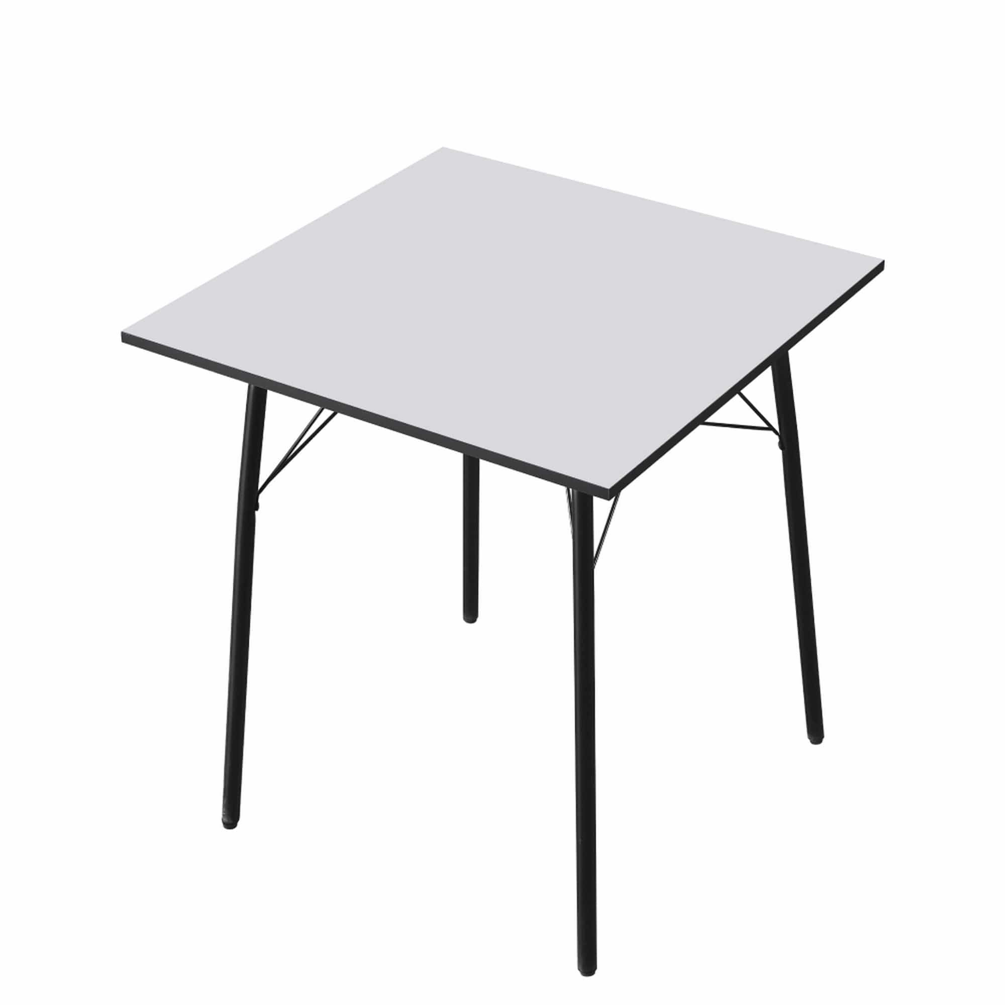 Masa NALAK TIP 1, alb/negru, 70x70x75 cm