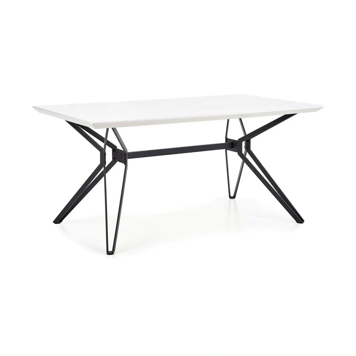 Masa PASCAL, alb/negru, 160x90x76 cm