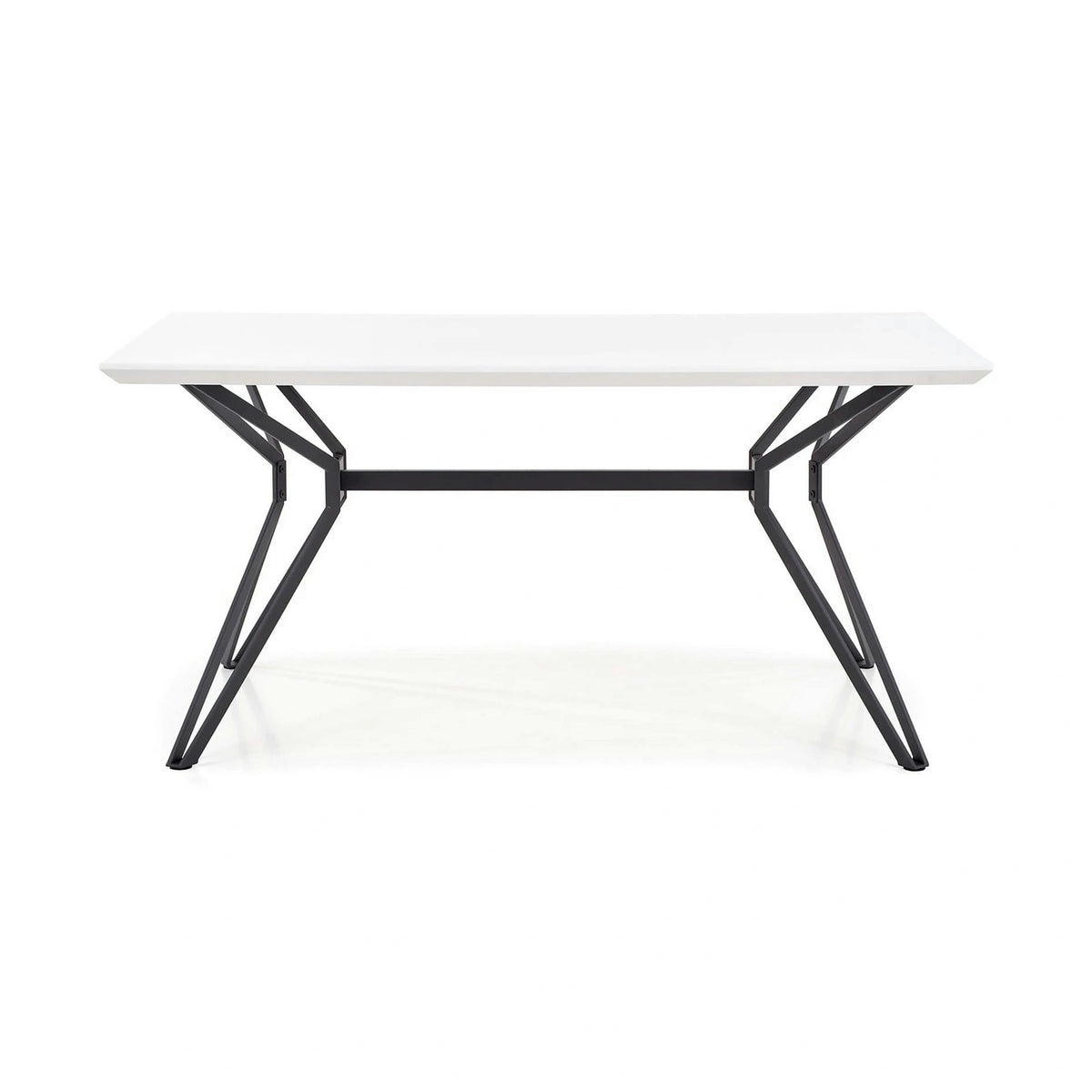 Masa PASCAL, alb/negru, 160x90x76 cm