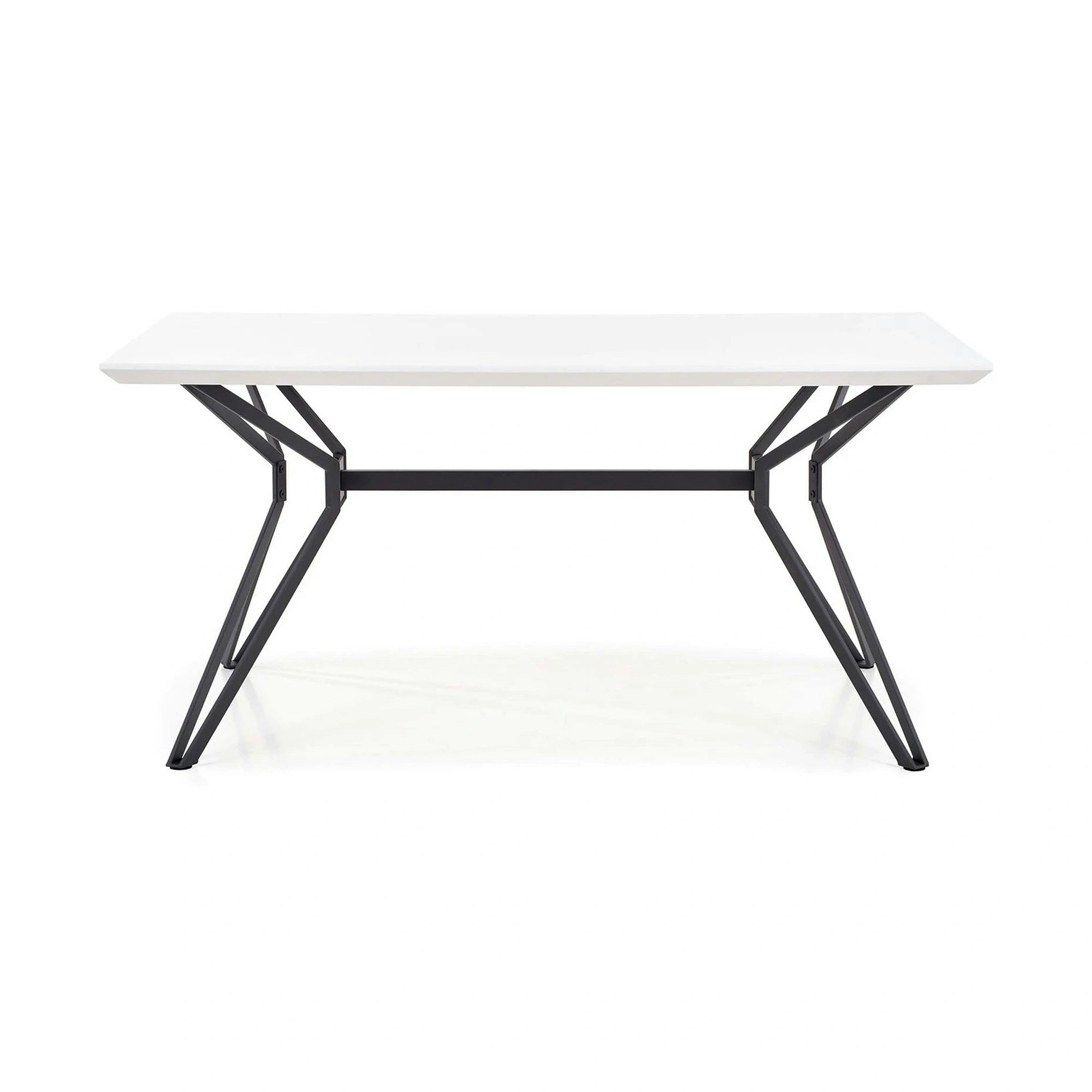Masa PASCAL, alb/negru, 160x90x76 cm