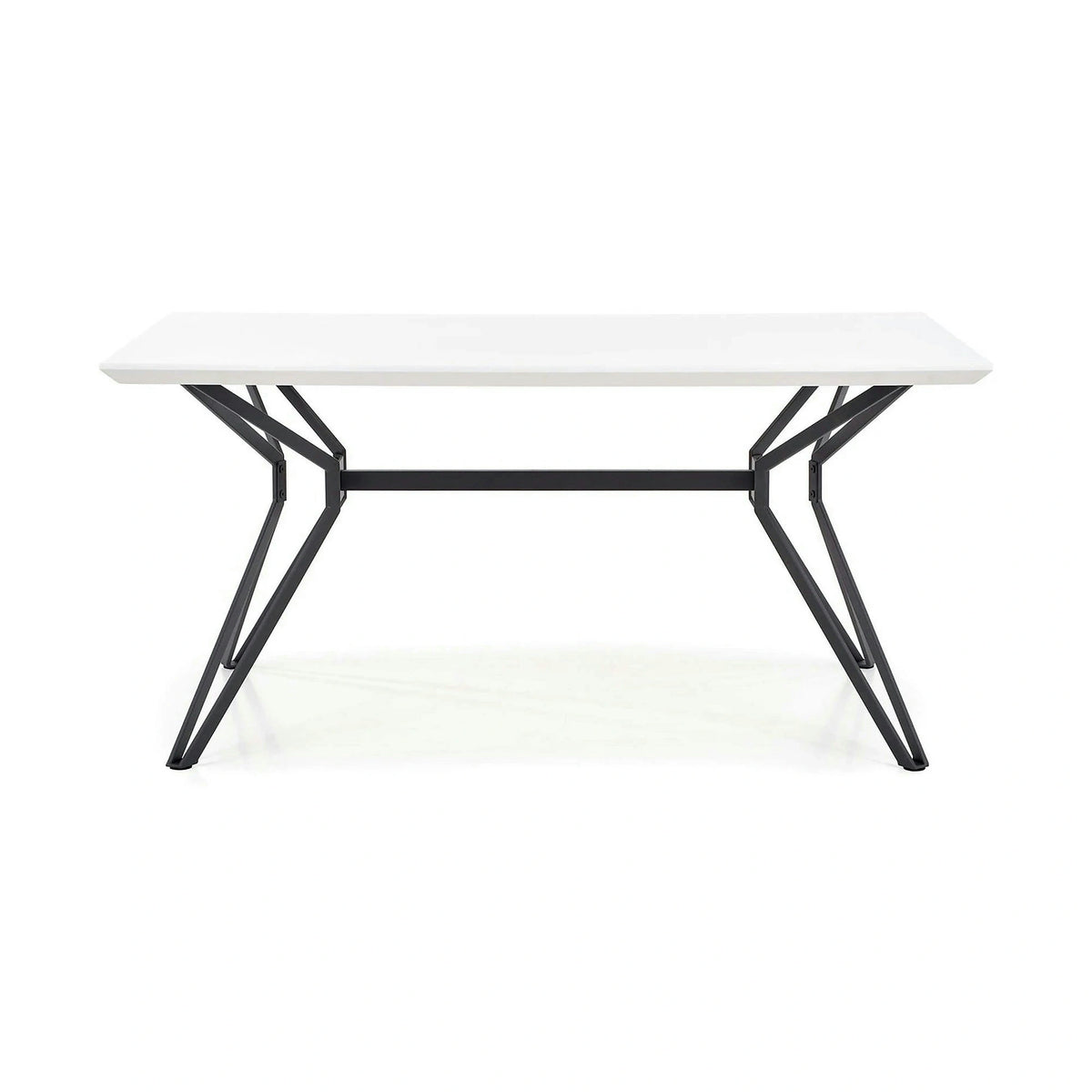Masa PASCAL, alb/negru, 160x90x76 cm
