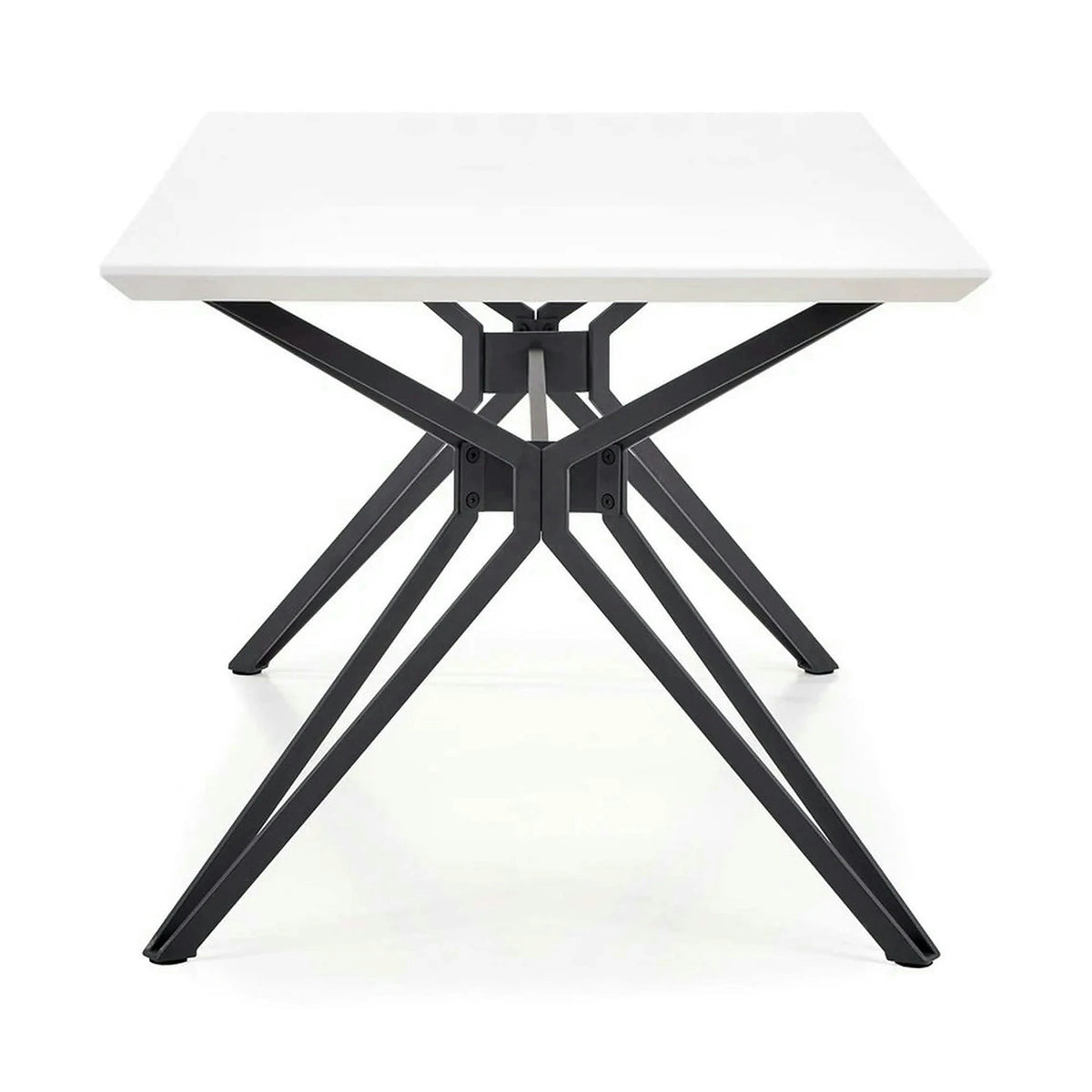 Masa PASCAL, alb/negru, 160x90x76 cm