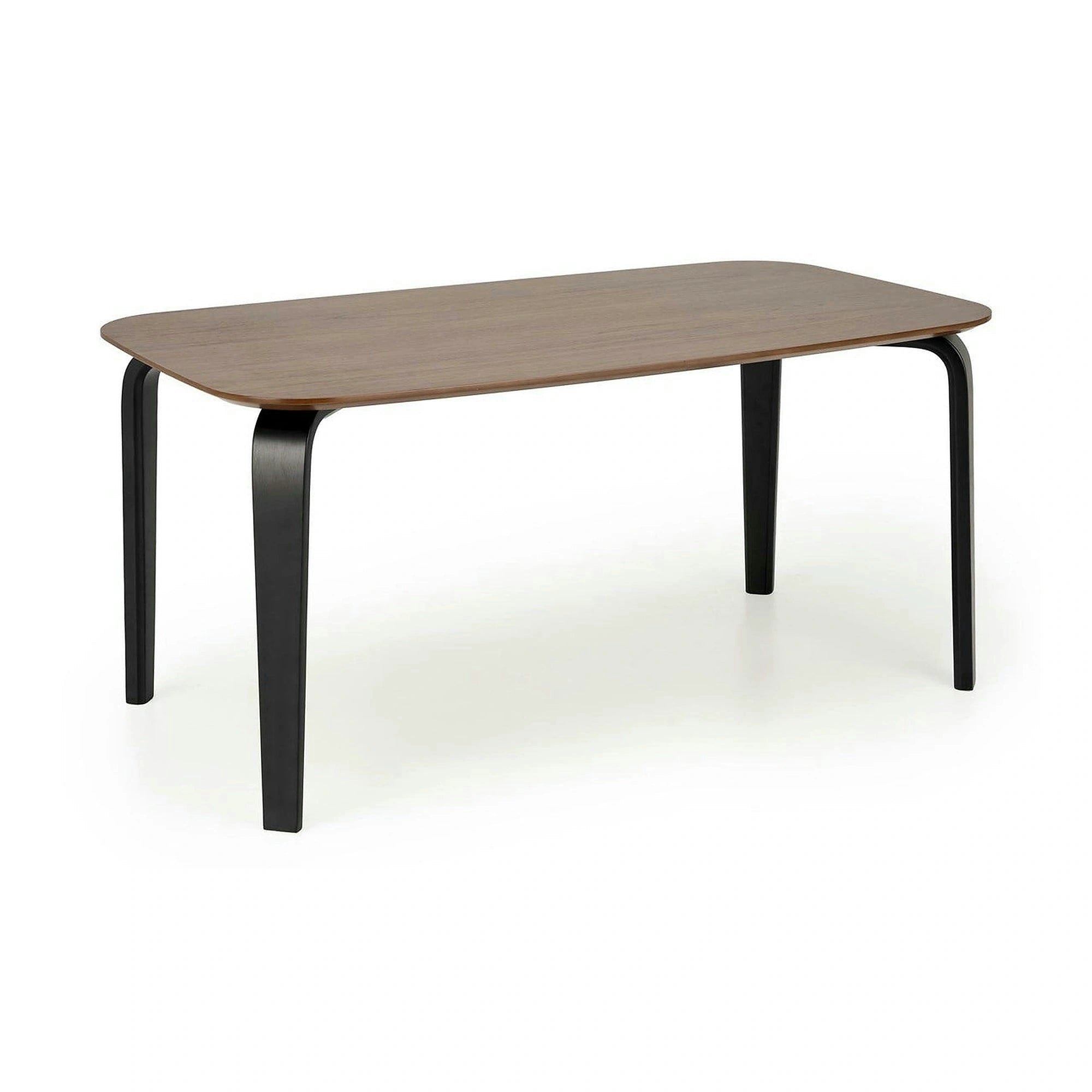 Masa PEDRO, nuc/negru, furnir/lemn, 160x90x75 cm