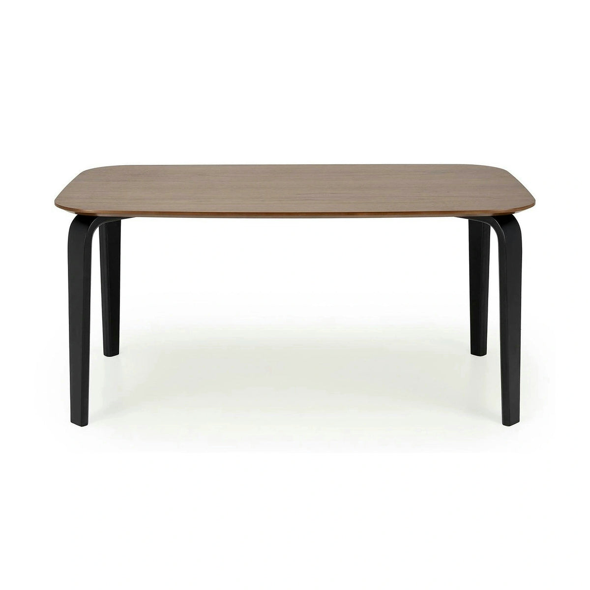 Masa PEDRO, nuc/negru, furnir/lemn, 160x90x75 cm