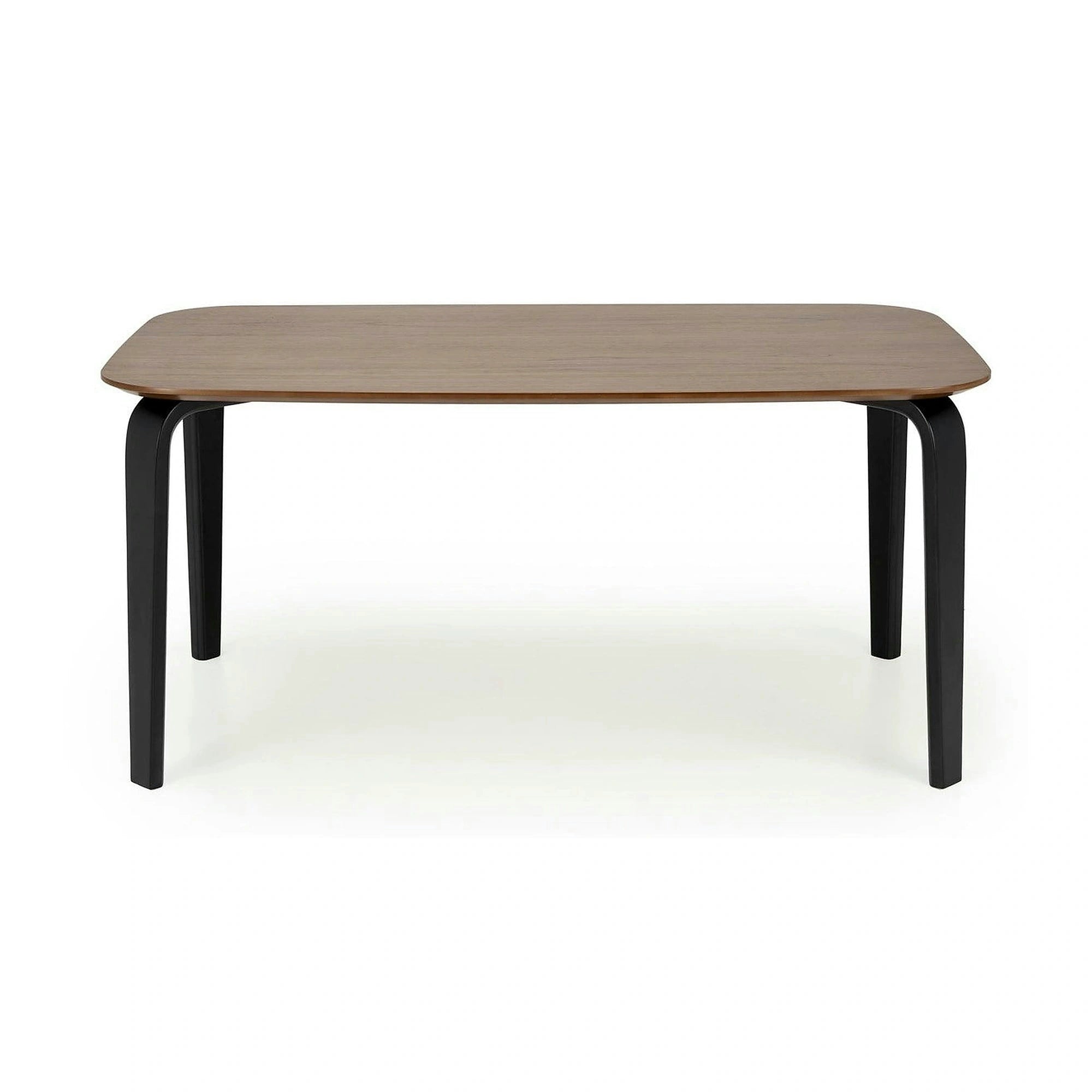 Masa PEDRO, nuc/negru, furnir/lemn, 160x90x75 cm