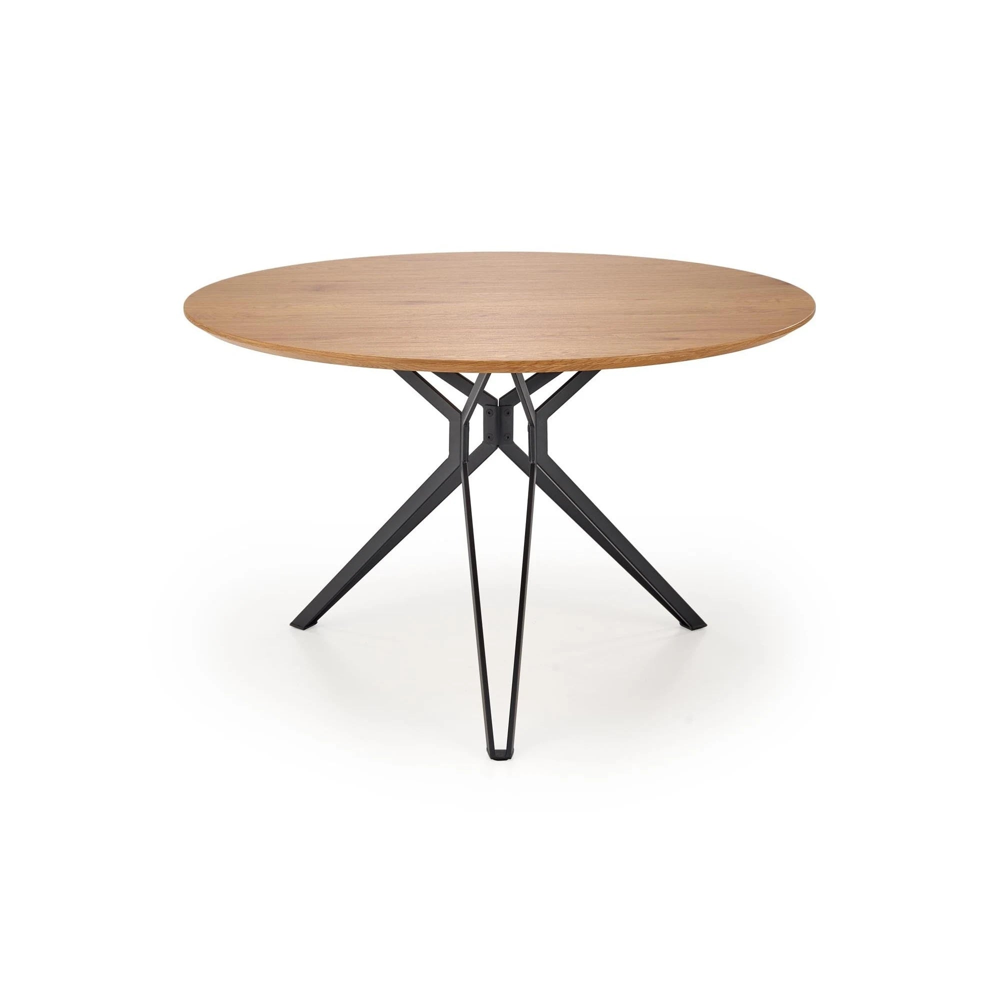 Masa PIXEL 2, stejar auriu/negru, 120x120x76 cm