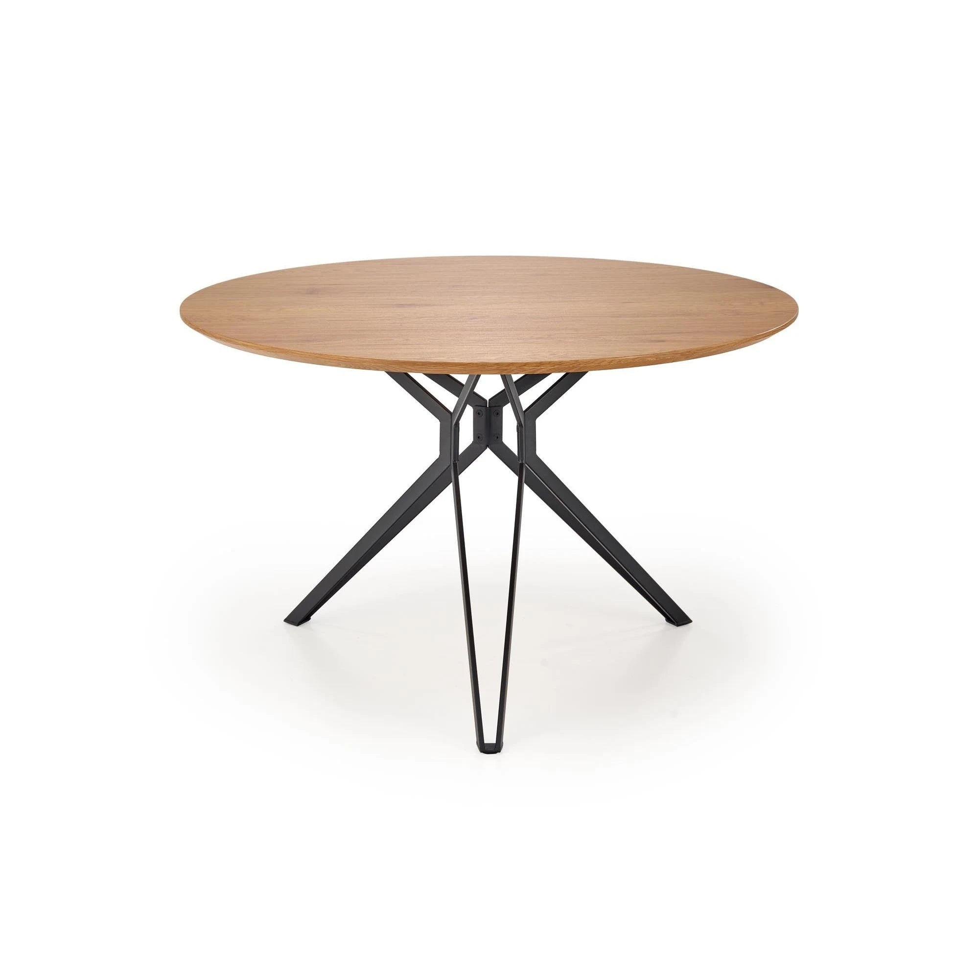 Masa PIXEL 2, stejar auriu/negru, 120x120x76 cm