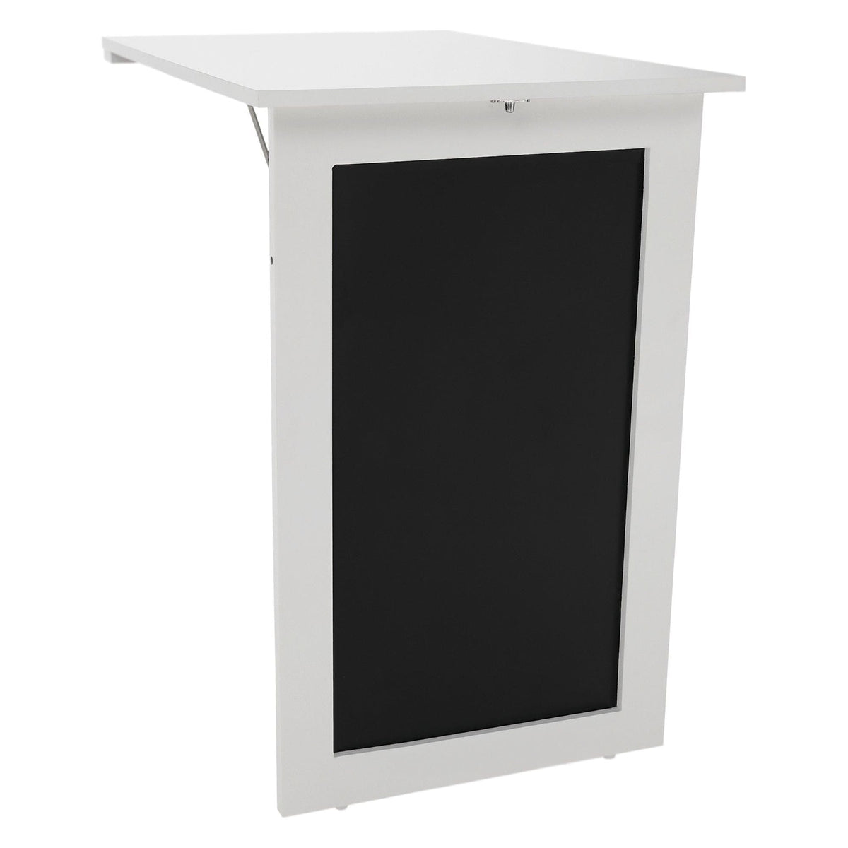 Masa plianta ZALMAN, alb/negru,  tablă cu cretă, 50x75.5x75 cm