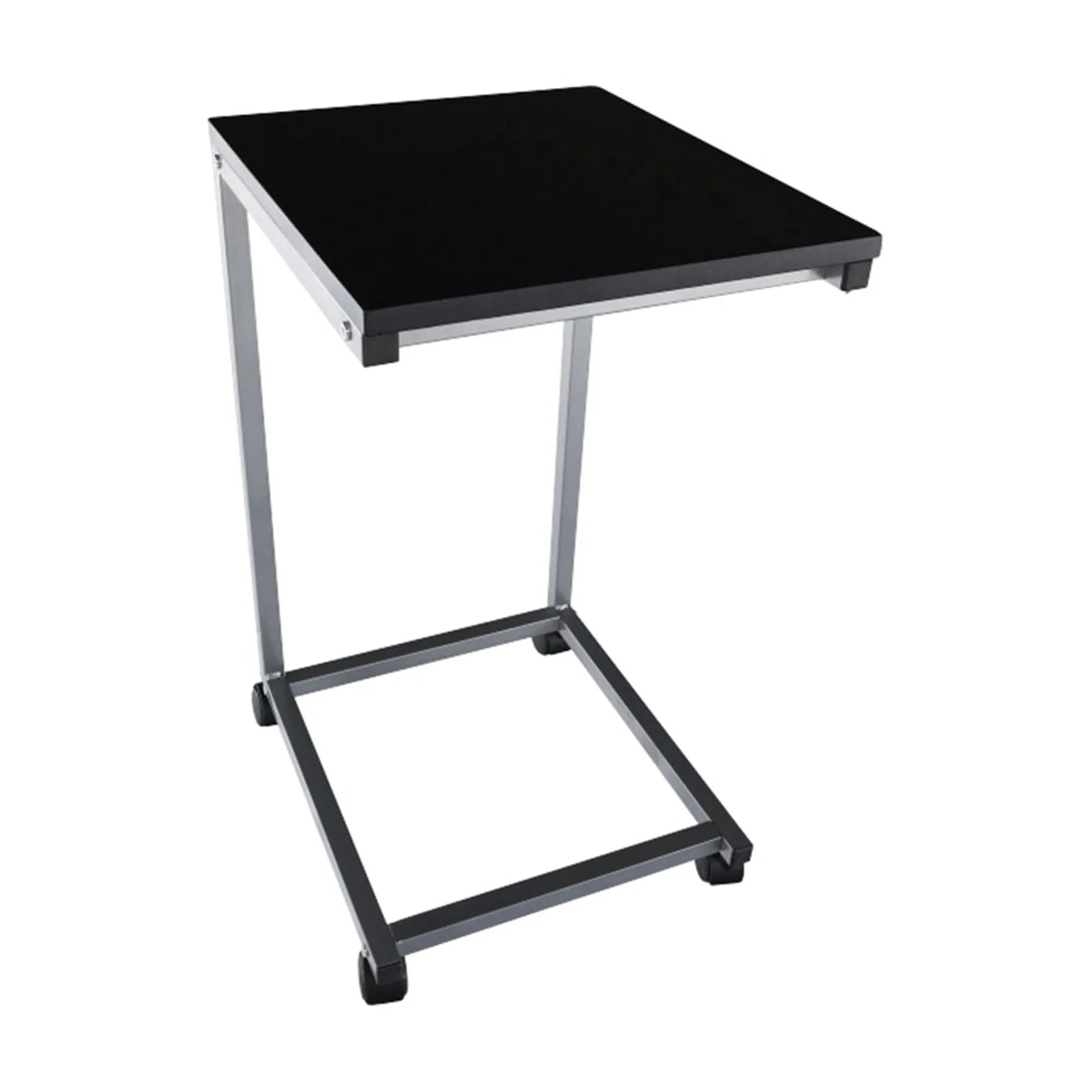 Masa portabila MANNY, negru/argintiu, 33x38x60 cm