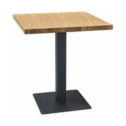 Masa PURO, stejar/negru, PAL laminat/metal, 60x60x76 cm