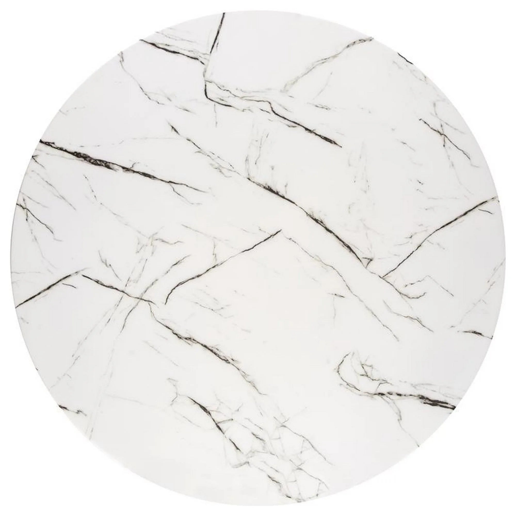 Masa RAYMOND 2, alb/auriu, sticla/otel, 100x73 cm