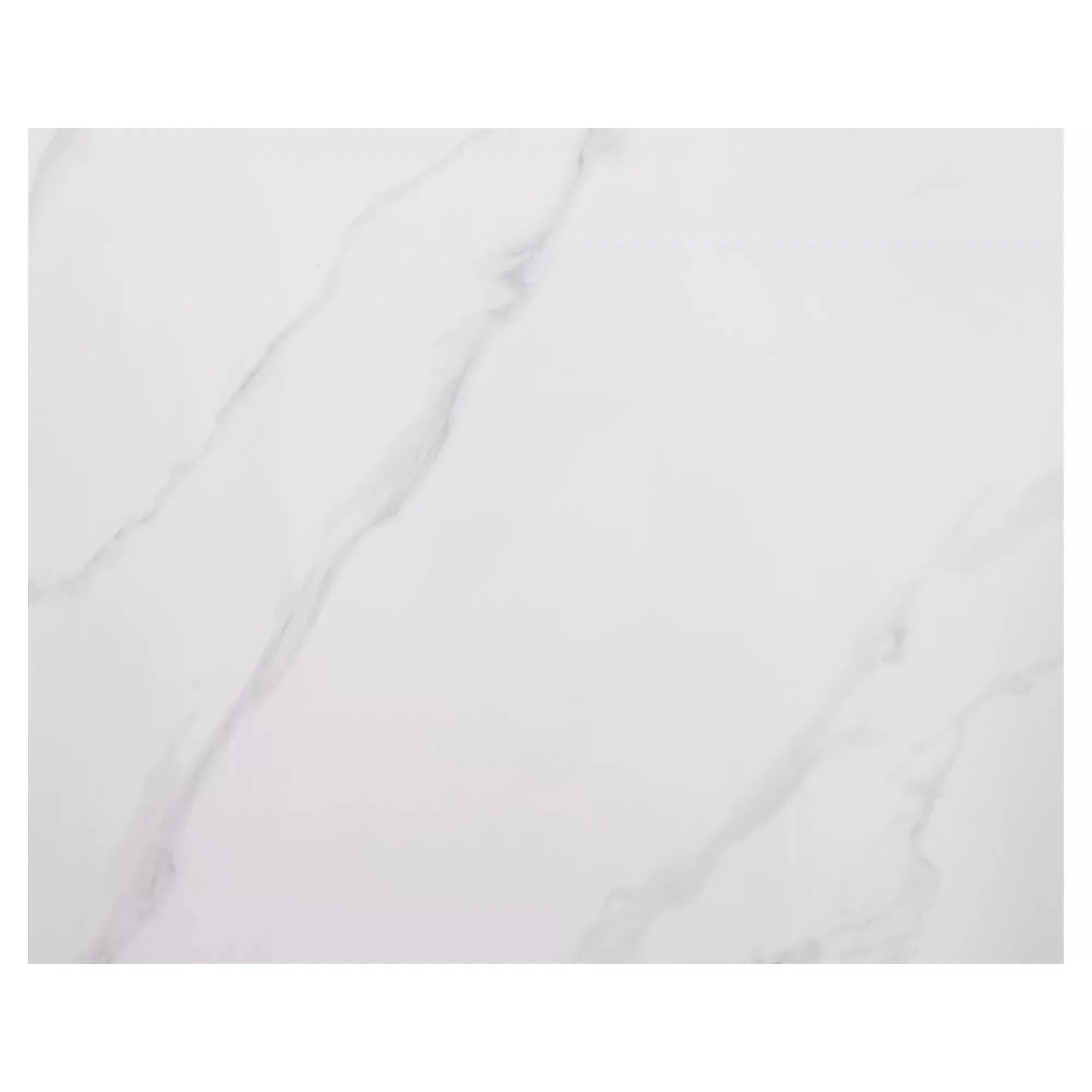 Masa RION, alb cu efect de marmura/negru, ceramica/metal, 80x80x76 cm