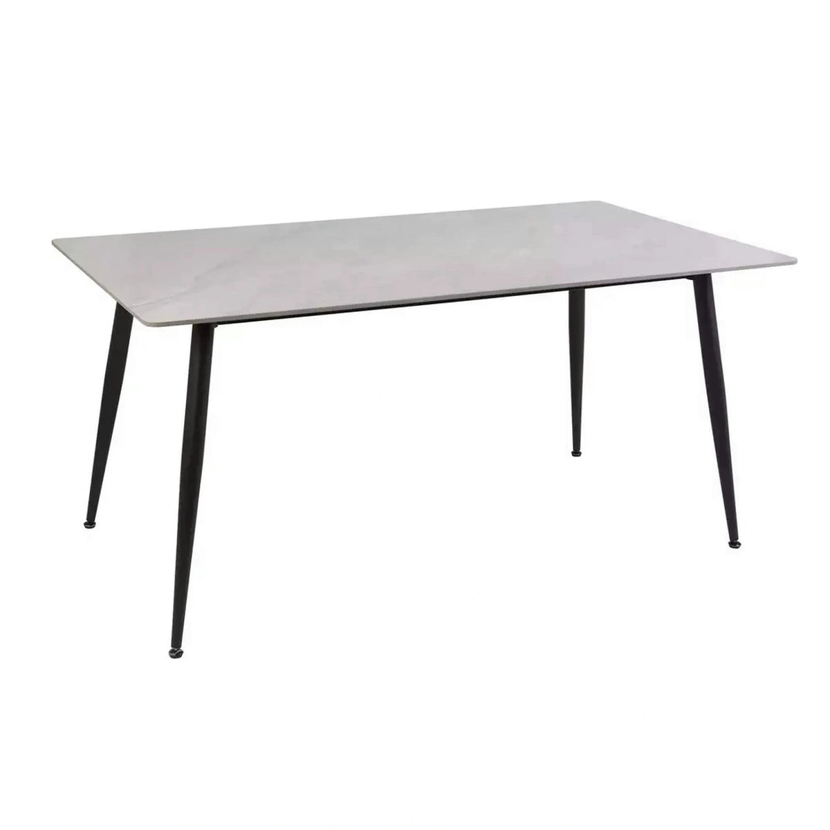 Masa RION, gri cu efect de marmura, ceramica/metal, 130x70x76 cm