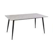 Masa RION, gri cu efect de marmura, ceramica/metal, 130x70x76 cm