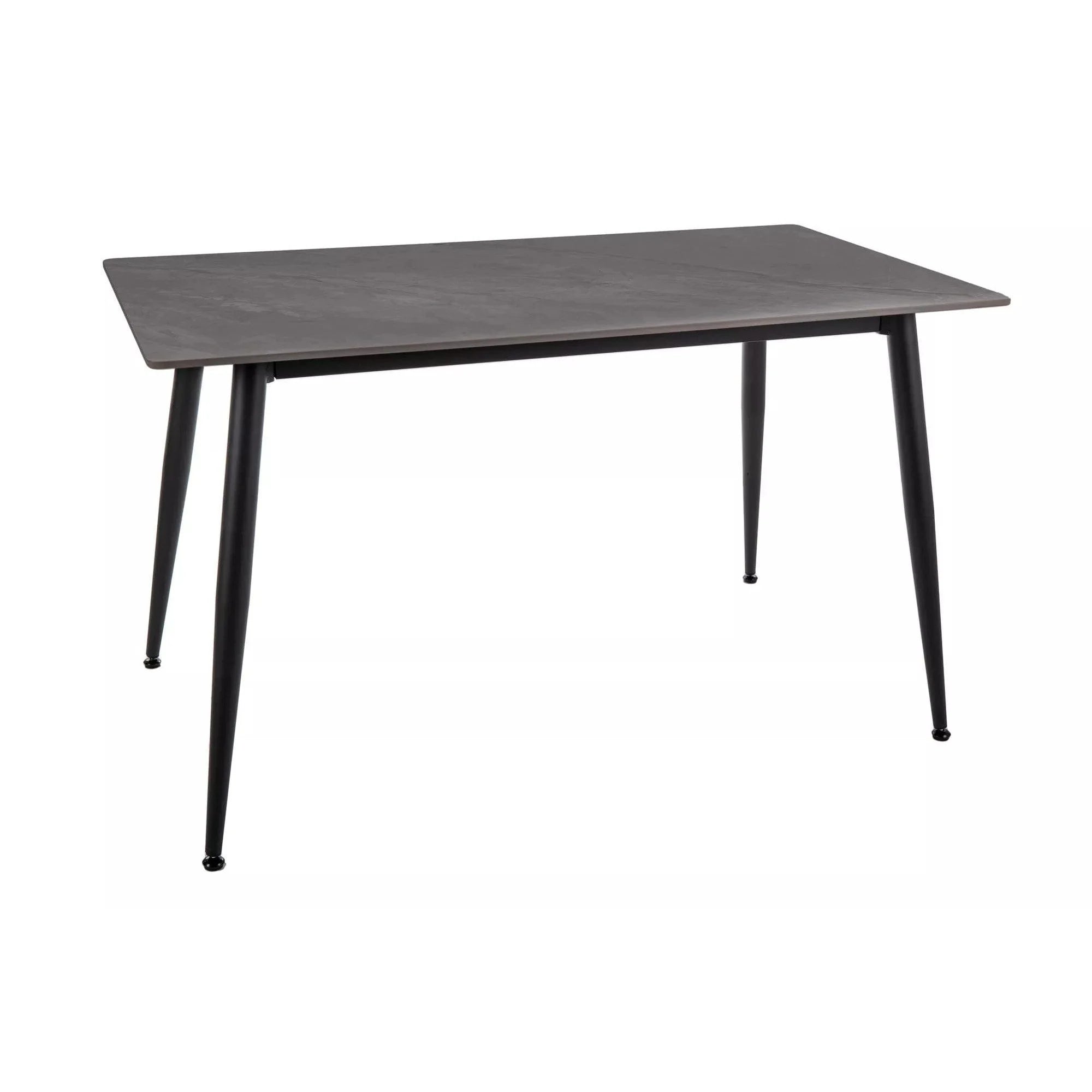 Masa RION, gri cu efect de marmura, ceramica/metal, 130x70x76 cm