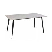 Masa RION, gri cu efect de marmura, ceramica/metal, 160x90x76 cm