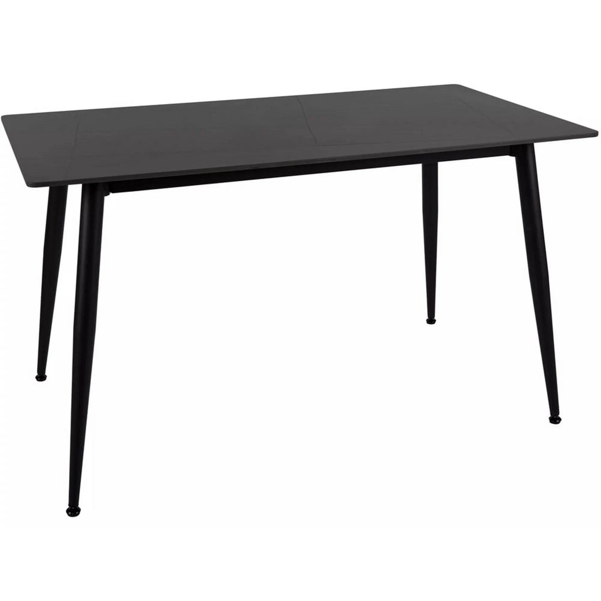 Masa RION, negru cu efect de marmura, ceramica/metal, 130x70x76 cm