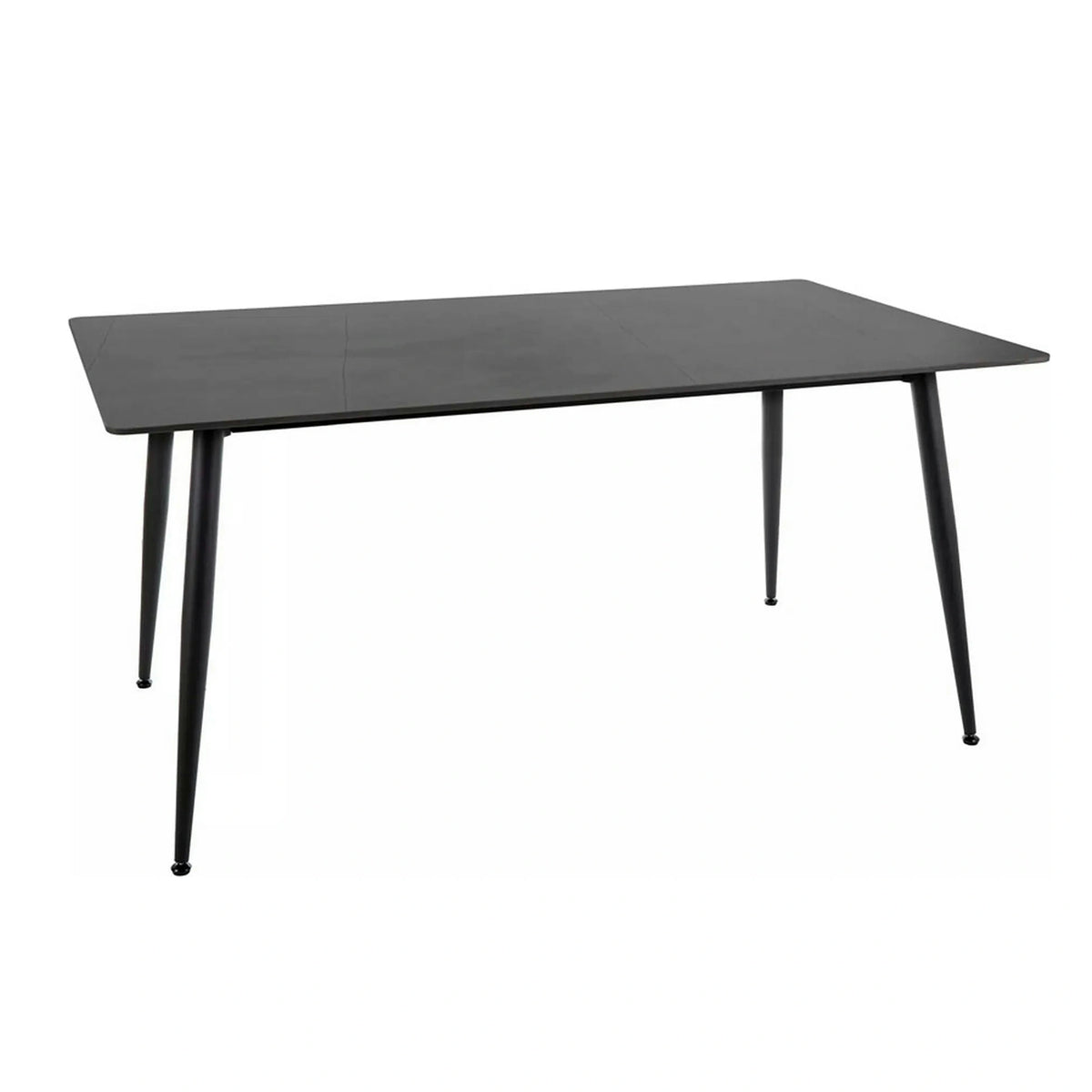 Masa RION, negru cu efect de marmura, ceramica/metal, 160x90x76 cm