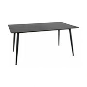 Masa RION, negru cu efect de marmura, ceramica/metal, 160x90x76 cm