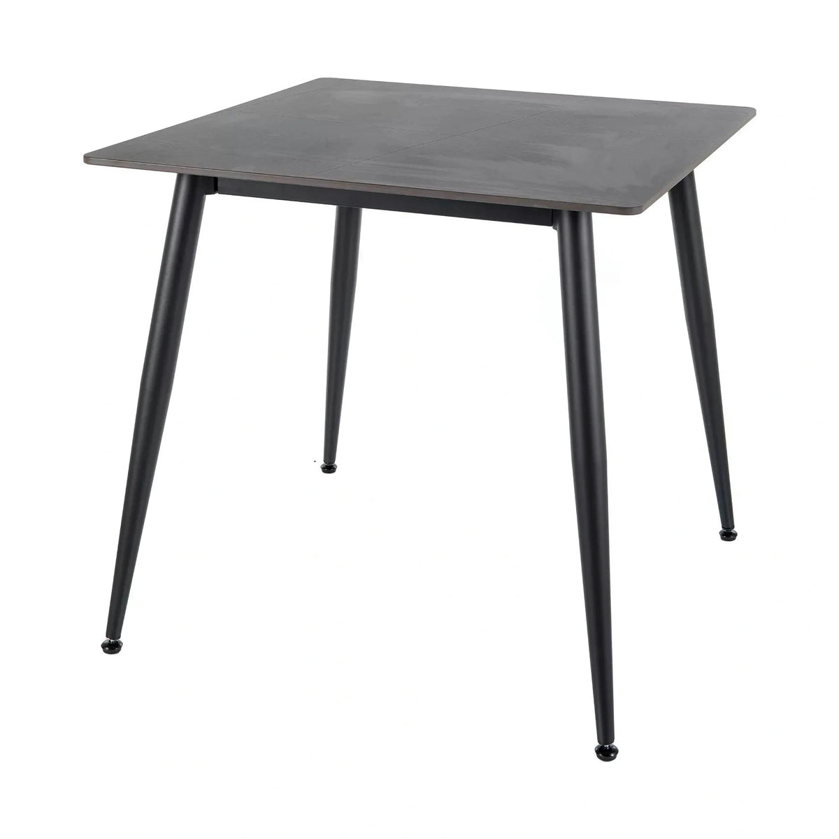 Masa RION, negru mat cu efect de marmura, ceramica/metal, 80x80x76 cm